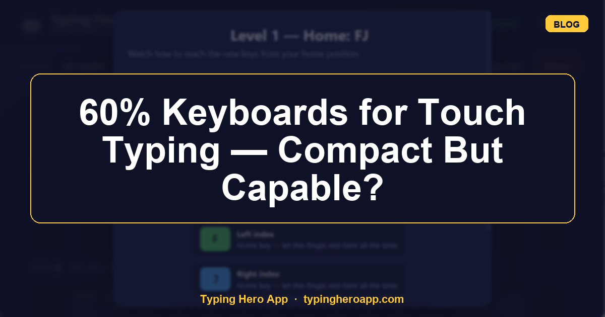 60% Keyboards for Touch Typing — Compact But Capable?