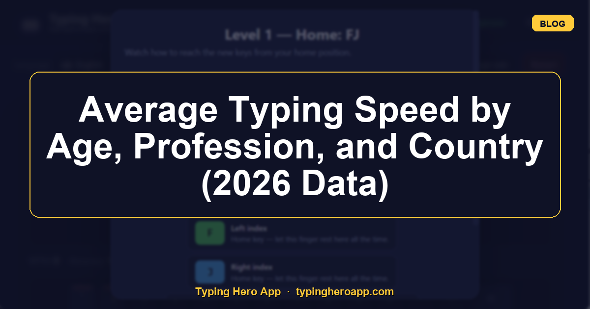 Average Typing Speed by Age, Profession, and Country (2026 Data)