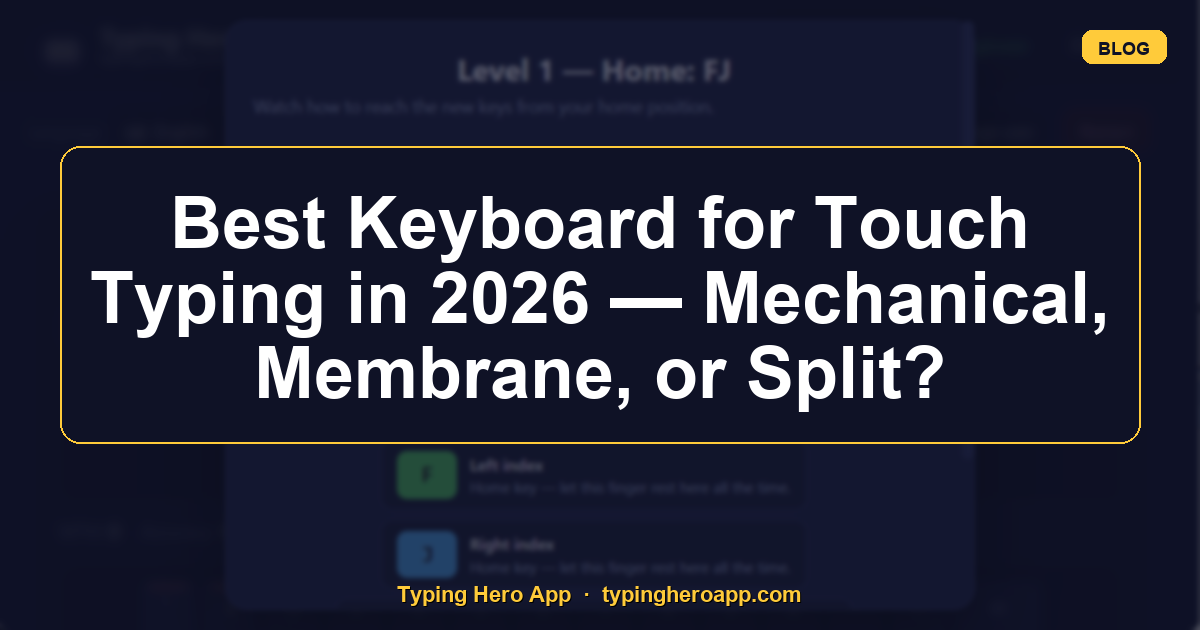 Best Keyboard for Touch Typing in 2026 — Mechanical, Membrane, or Split?