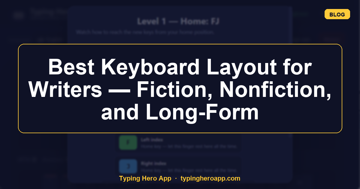 Best Keyboard Layout for Writers — Fiction, Nonfiction, and Long-Form