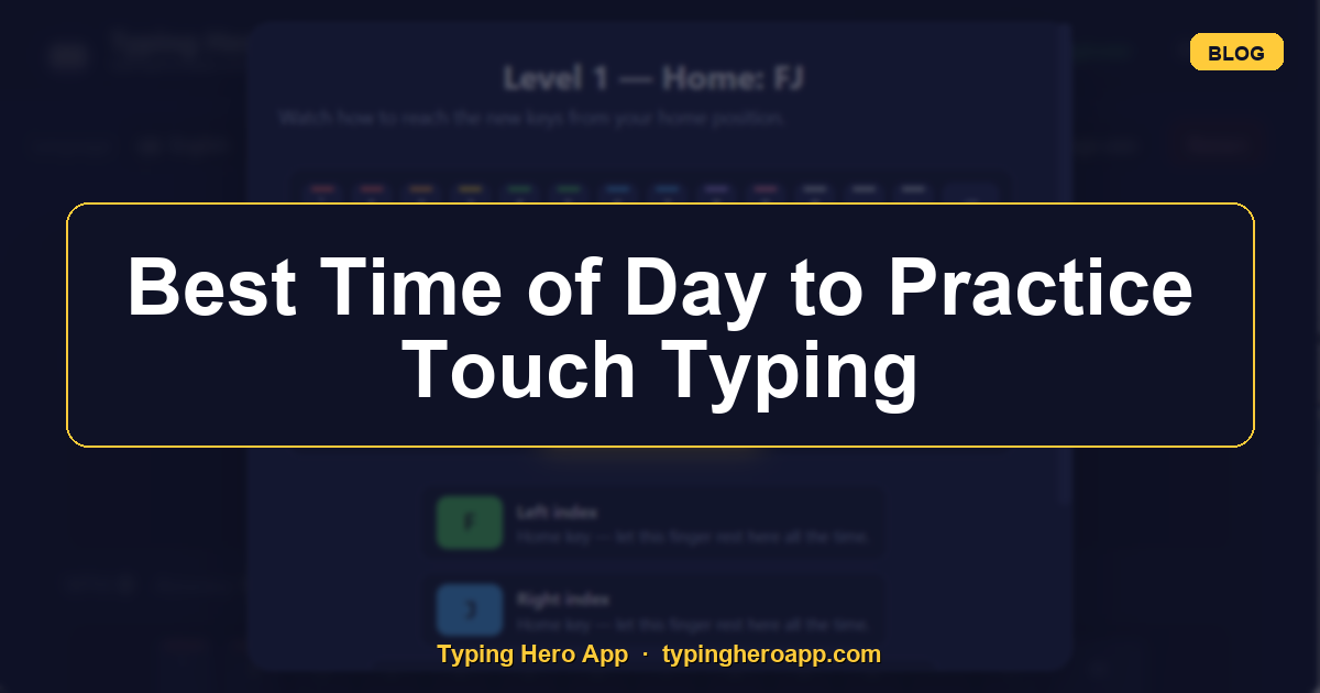 Best Time of Day to Practice Touch Typing