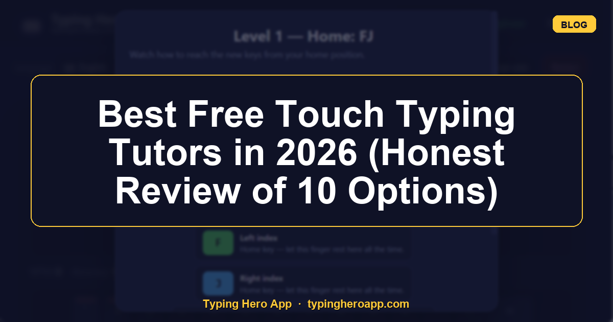 Best Free Touch Typing Tutors in 2026 (Honest Review of 10 Options)
