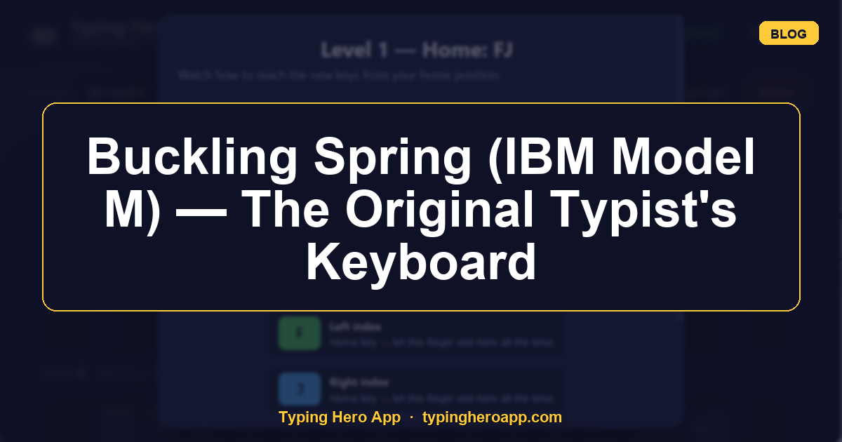 Buckling Spring (IBM Model M) — The Original Typist's Keyboard