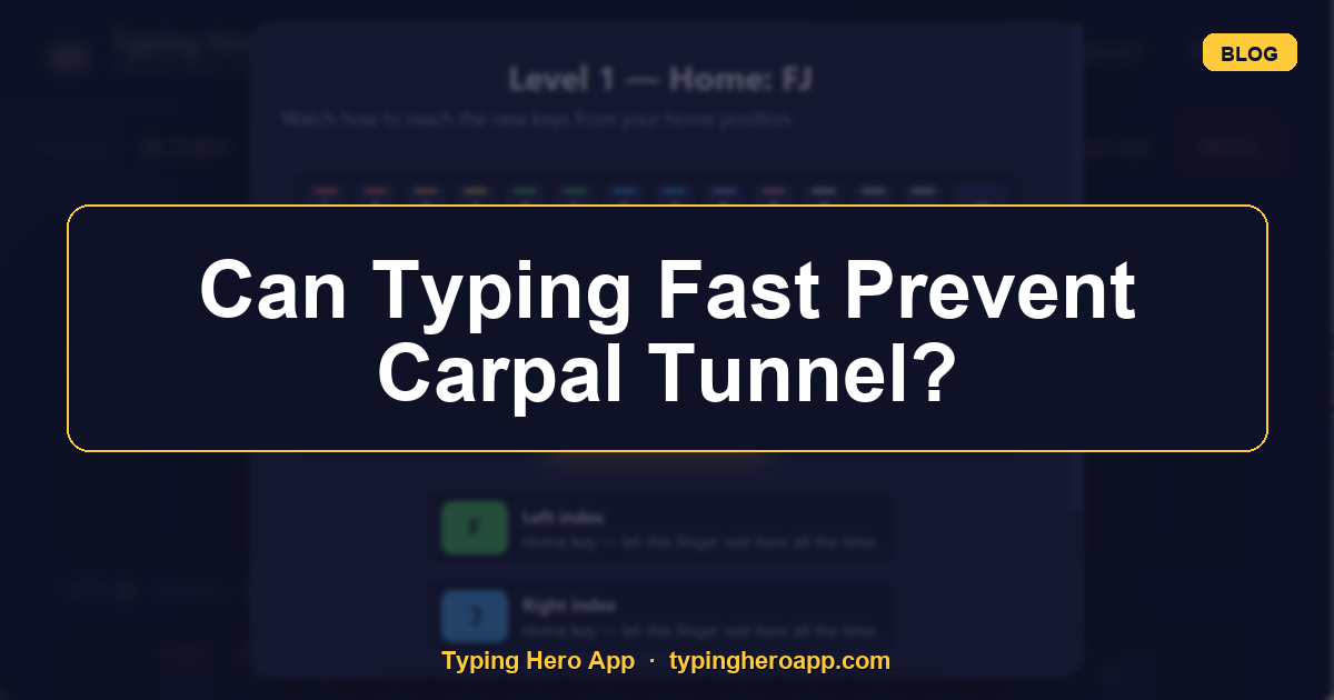 Can Typing Fast Prevent Carpal Tunnel?