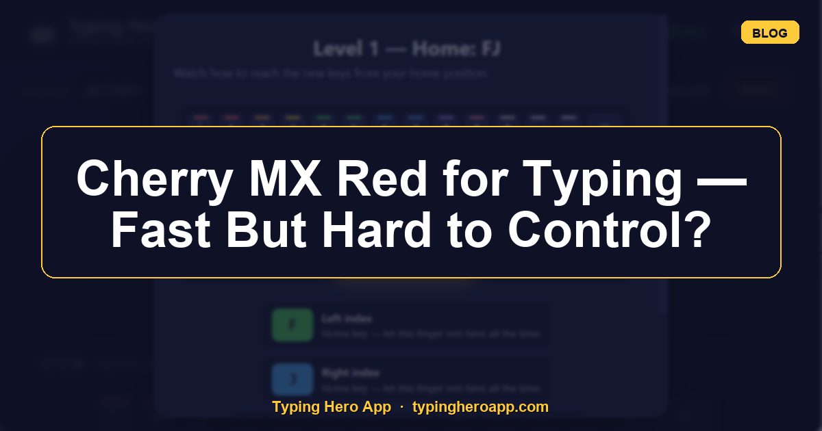 Cherry MX Red for Typing — Fast But Hard to Control?