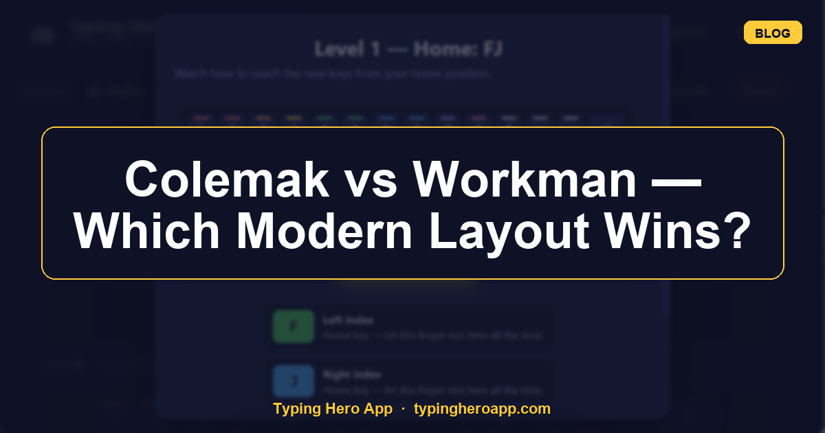 Colemak vs Workman — Which Modern Layout Wins?