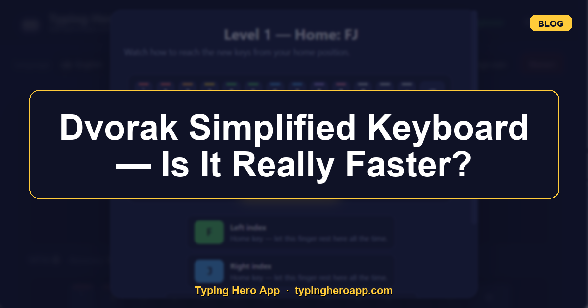 Dvorak Simplified Keyboard — Is It Really Faster?