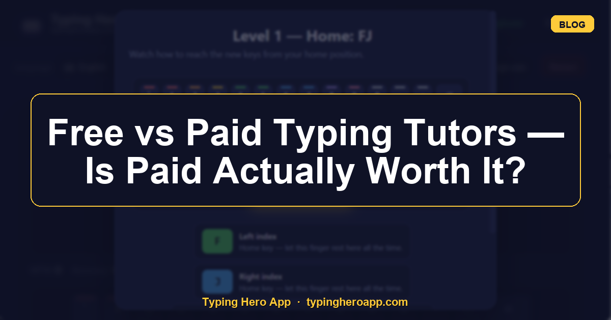 Free vs Paid Typing Tutors — Is Paid Actually Worth It?