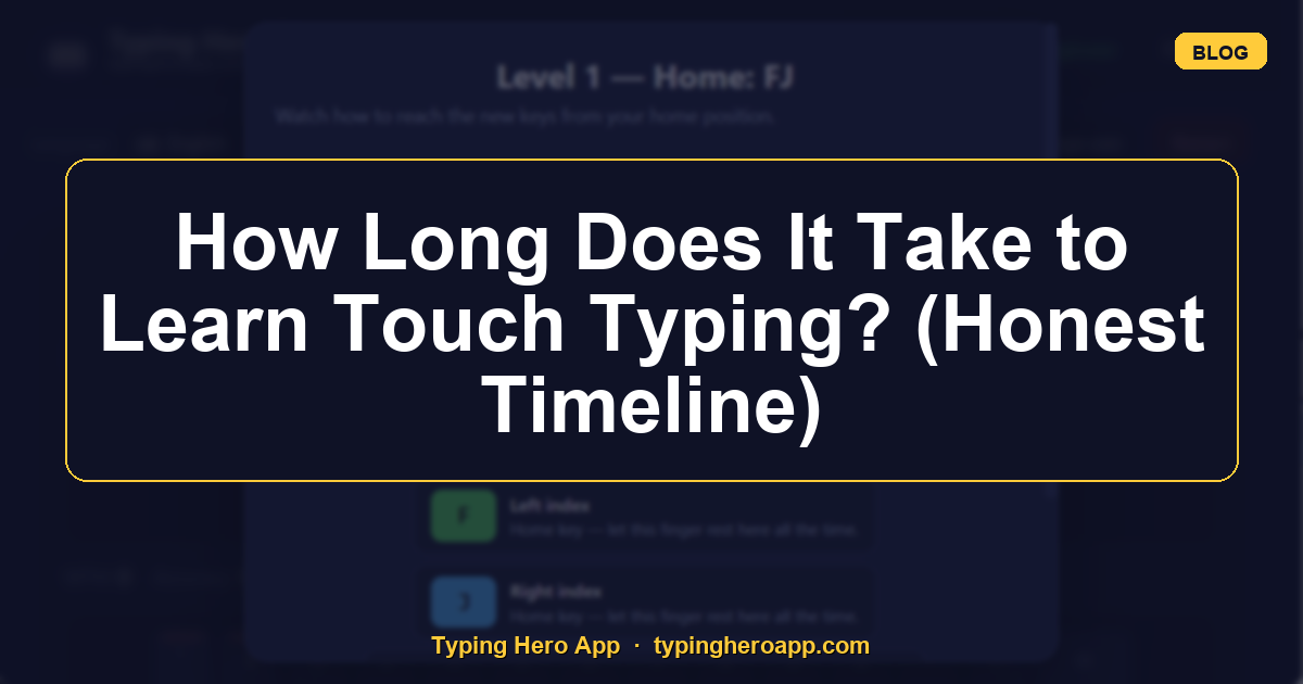 How Long Does It Take to Learn Touch Typing? (Honest Timeline)