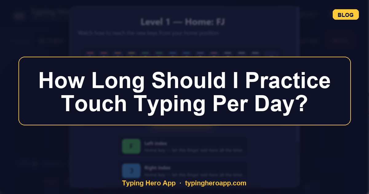 How Long Should I Practice Touch Typing Per Day?