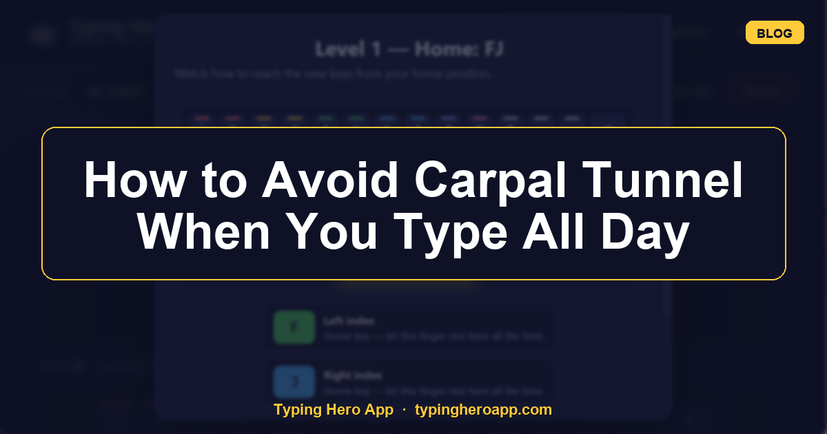 How to Avoid Carpal Tunnel When You Type All Day