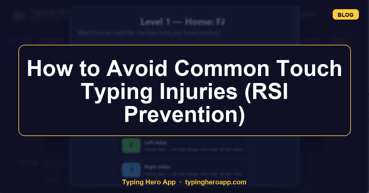 How to Avoid Common Touch Typing Injuries (RSI Prevention)