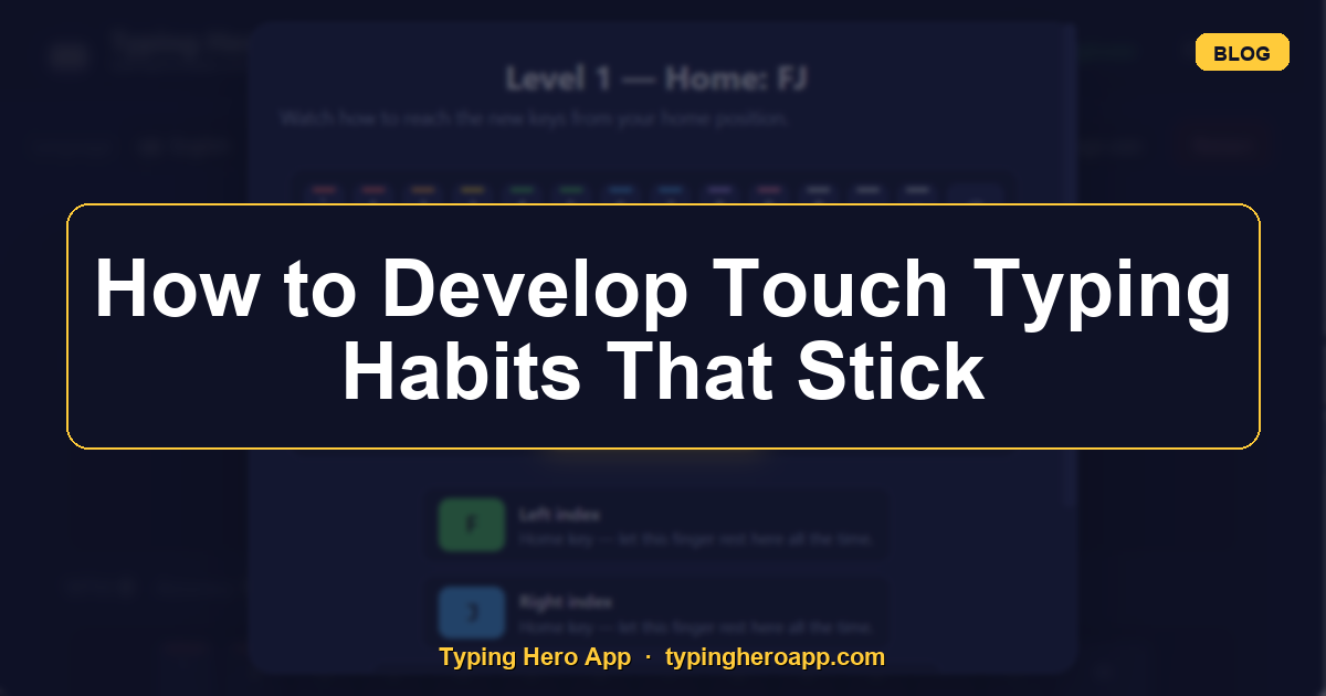 How to Develop Touch Typing Habits That Stick