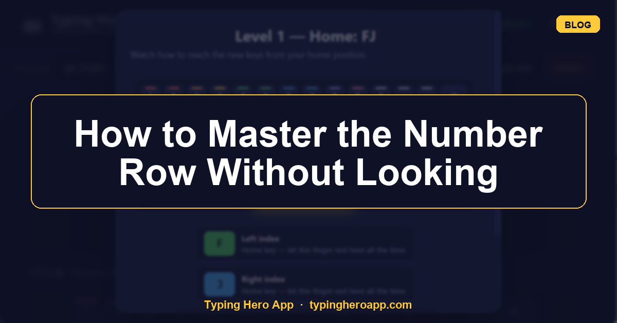How to Master the Number Row Without Looking