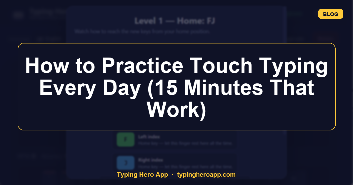 How to Practice Touch Typing Every Day (15 Minutes That Work)