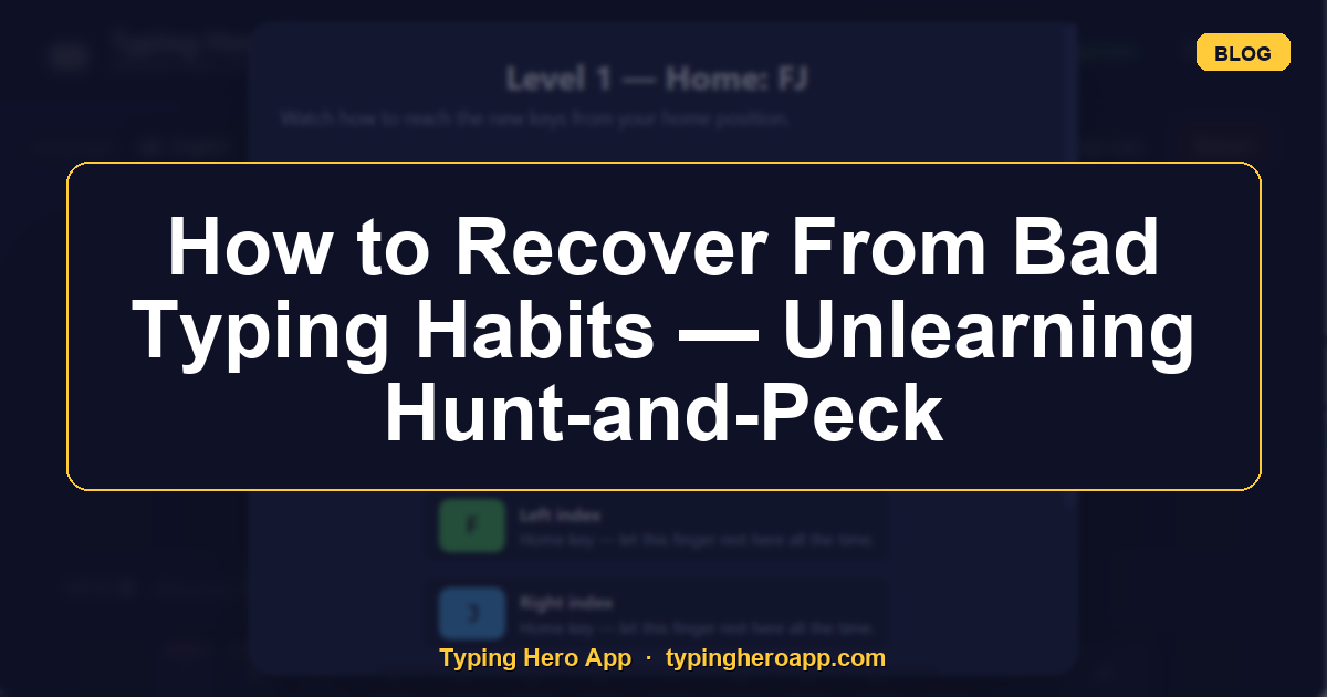 How to Recover From Bad Typing Habits — Unlearning Hunt-and-Peck