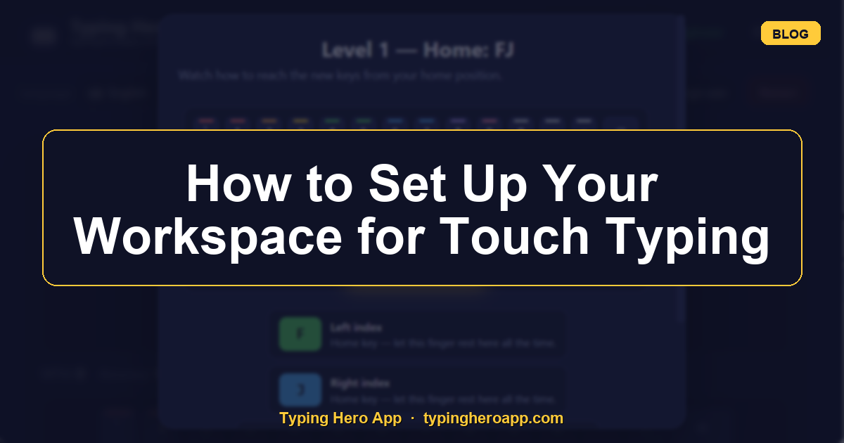 How to Set Up Your Workspace for Touch Typing