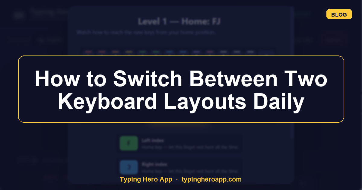 How to Switch Between Two Keyboard Layouts Daily