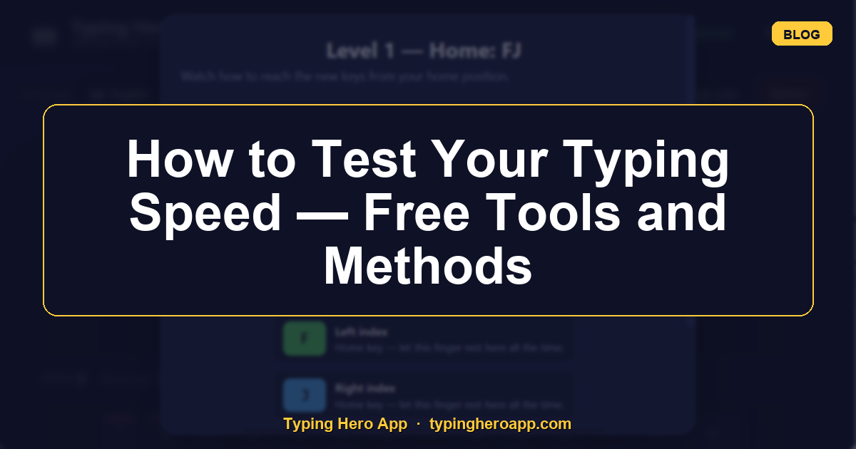How to Test Your Typing Speed — Free Tools and Methods