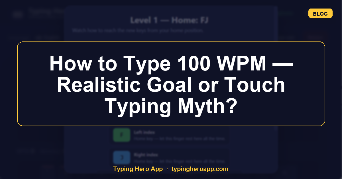 How to Type 100 WPM — Realistic Goal or Touch Typing Myth?