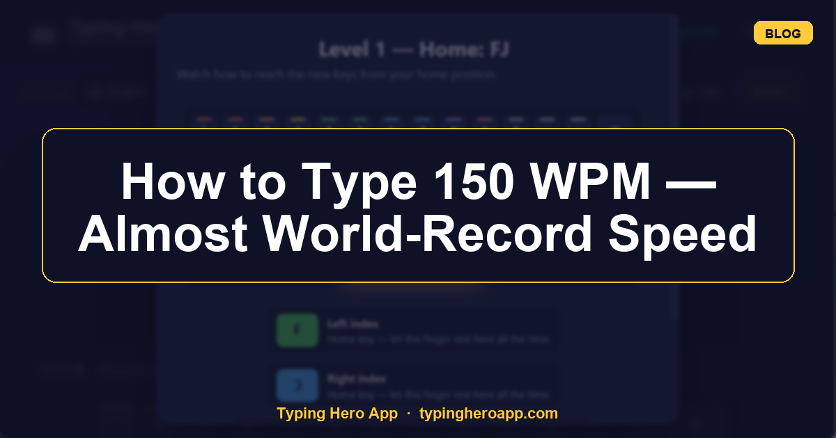 How to Type 150 WPM — Almost World-Record Speed