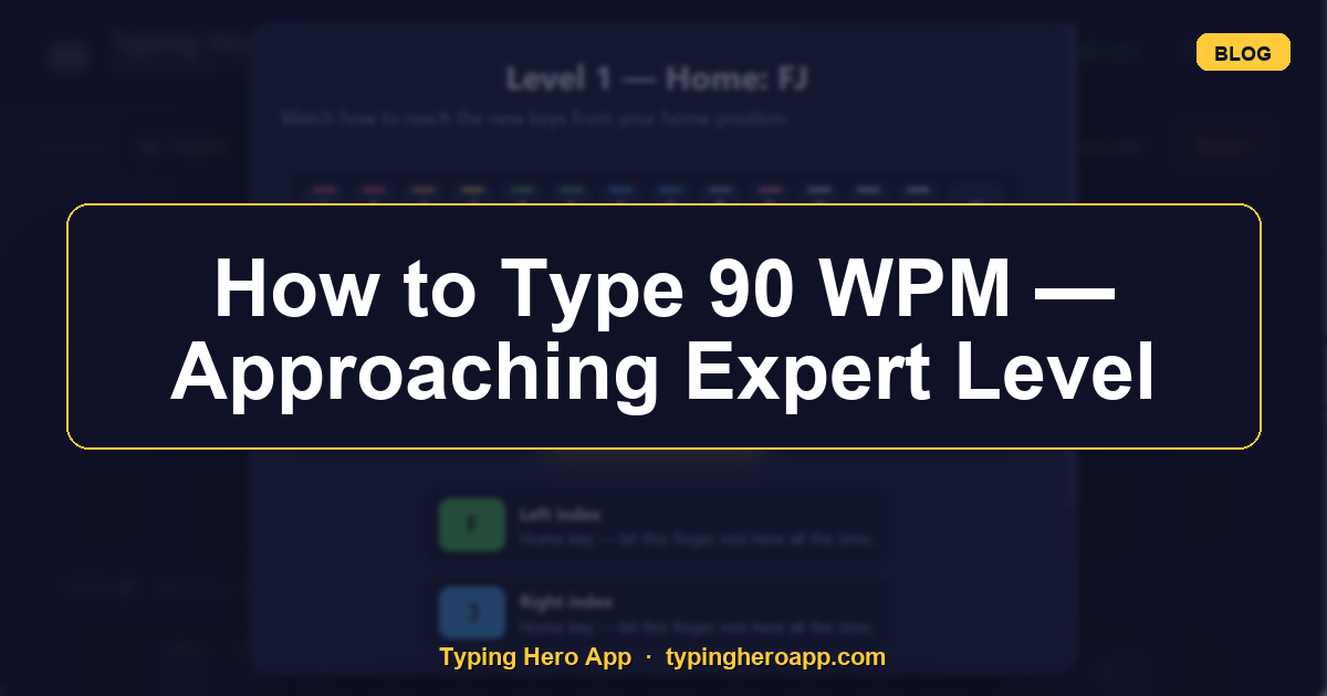 How to Type 90 WPM — Approaching Expert Level
