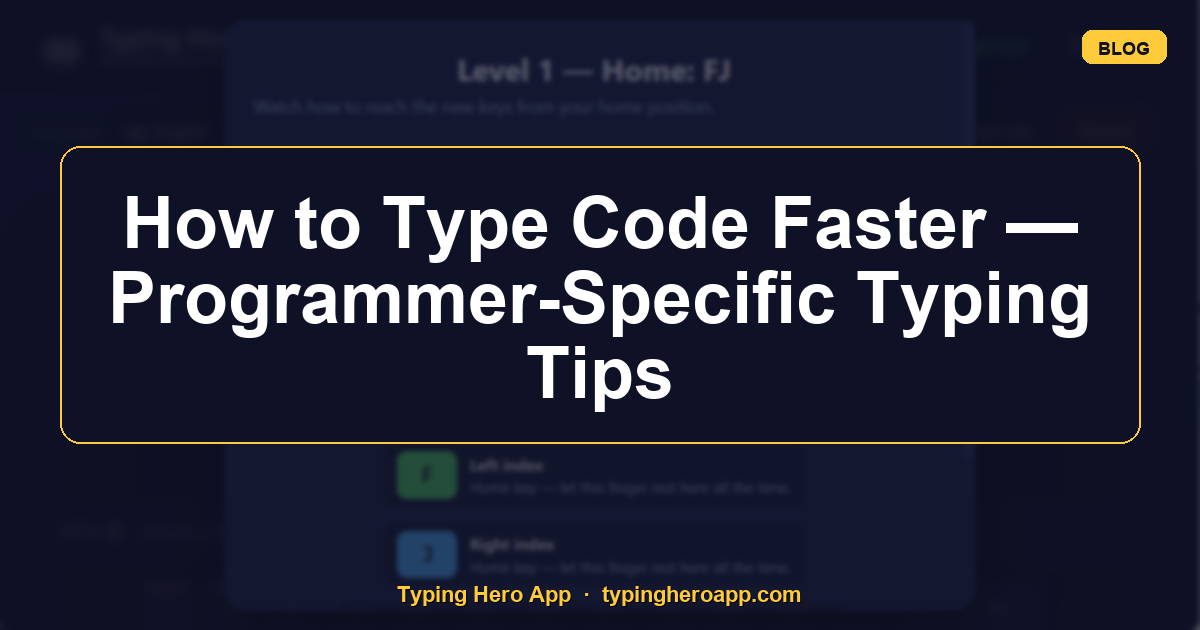 How to Type Code Faster — Programmer-Specific Typing Tips