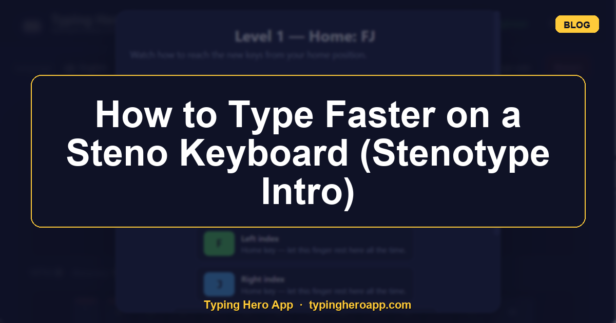 How to Type Faster on a Steno Keyboard (Stenotype Intro)