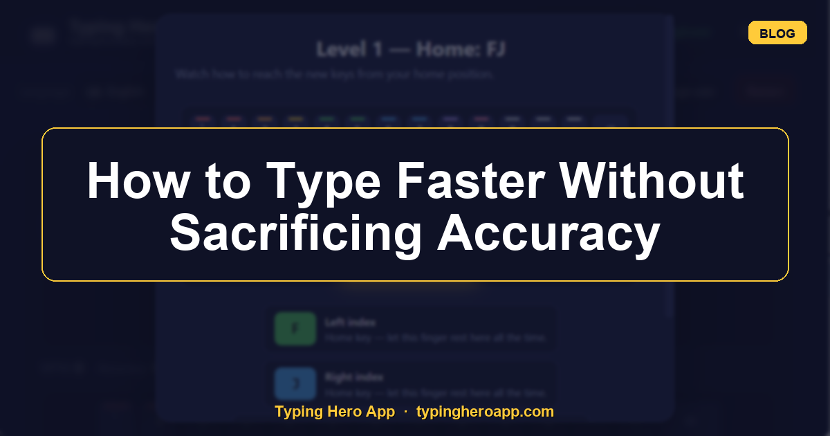 How to Type Faster Without Sacrificing Accuracy