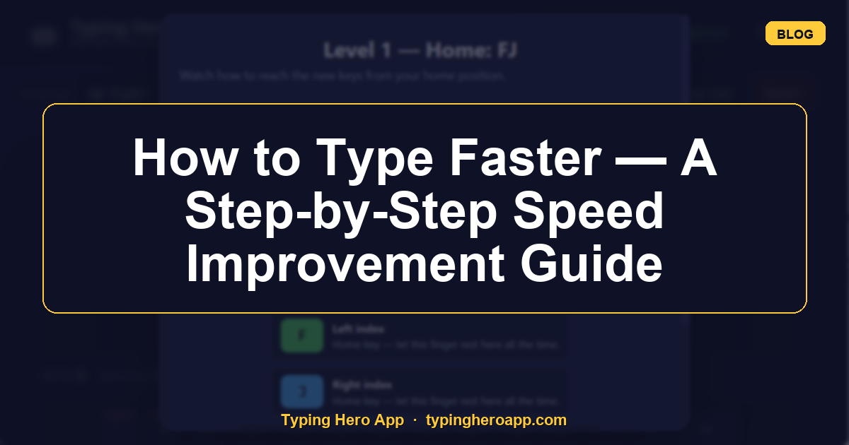 How to Type Faster — A Step-by-Step Speed Improvement Guide