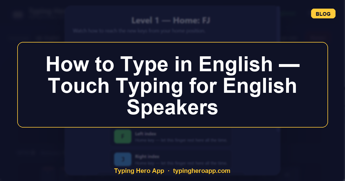 How to Type in English — Touch Typing for English Speakers