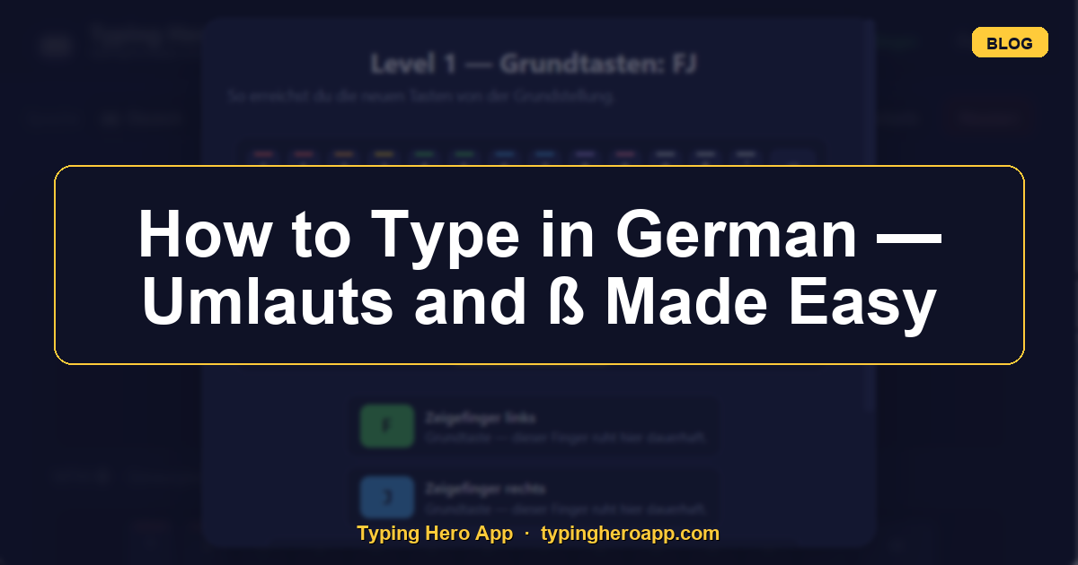 How to Type in German — Umlauts and ß Made Easy