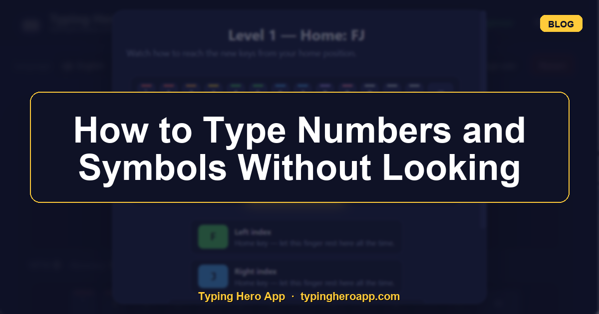 How to Type Numbers and Symbols Without Looking