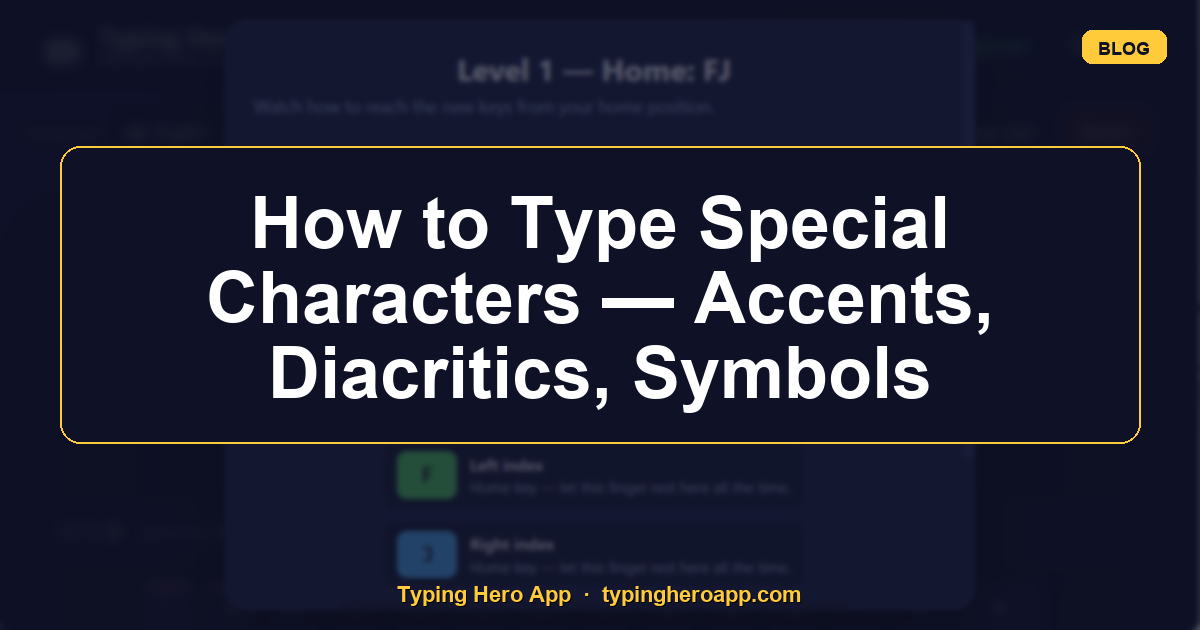 How to Type Special Characters — Accents, Diacritics, Symbols