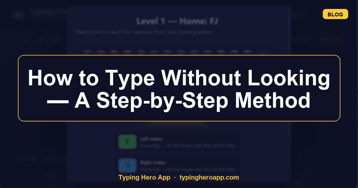 How to Type Without Looking — A Step-by-Step Method