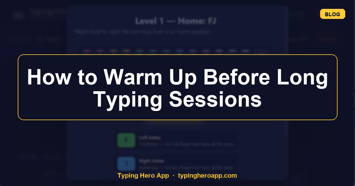 How to Warm Up Before Long Typing Sessions