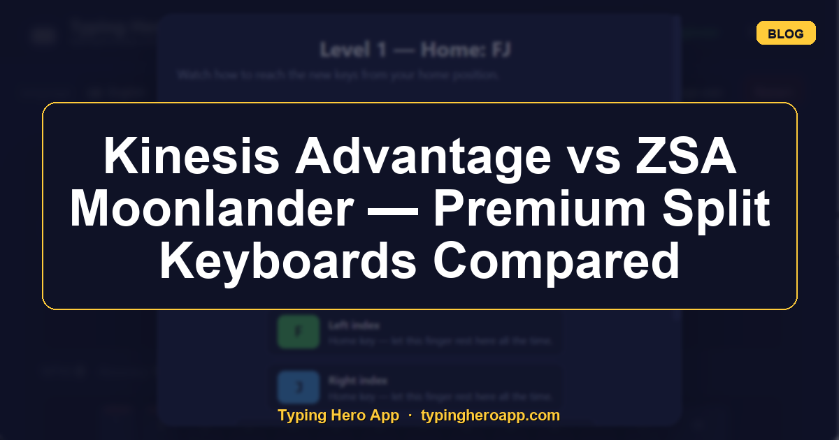 Kinesis Advantage vs ZSA Moonlander — Premium Split Keyboards Compared