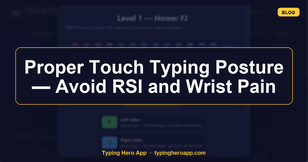 Proper Touch Typing Posture — Avoid RSI and Wrist Pain