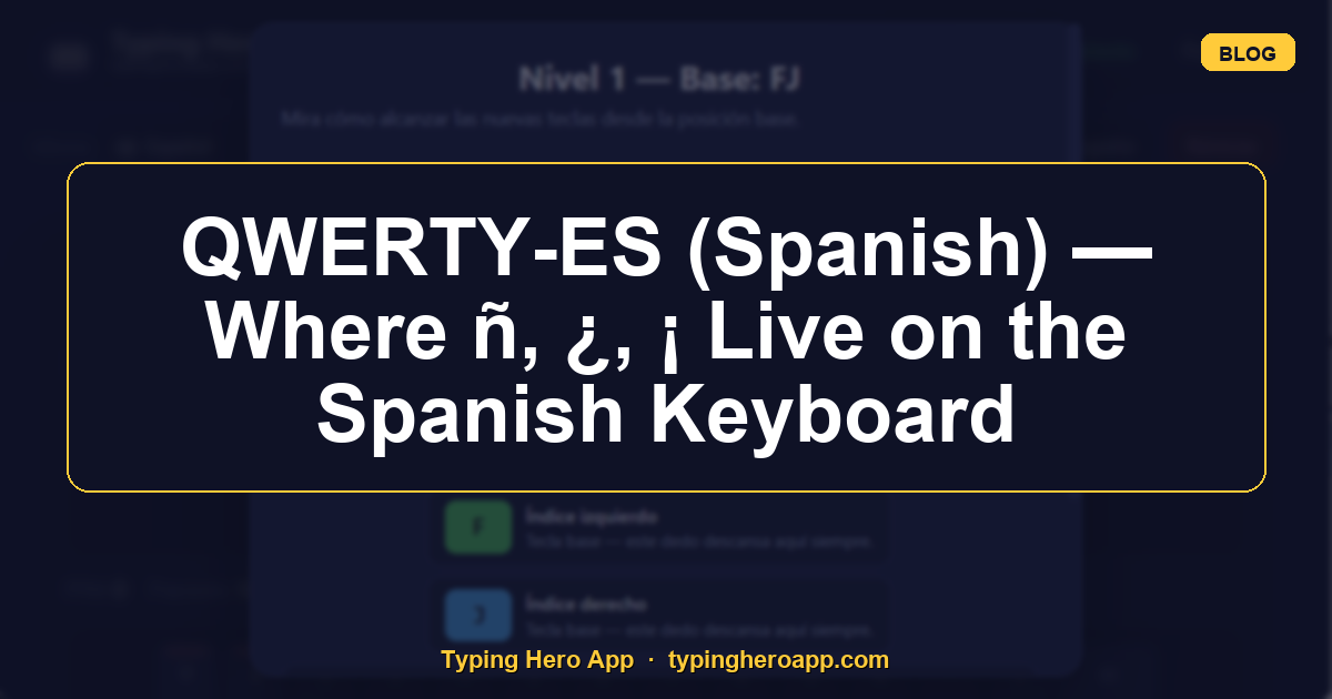 QWERTY-ES (Spanish) — Where ñ, ¿, ¡ Live on the Spanish Keyboard