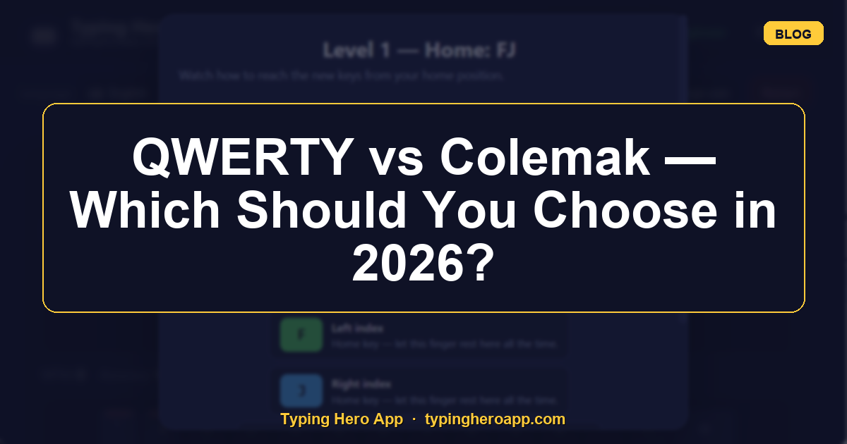 QWERTY vs Colemak — Which Should You Choose in 2026?