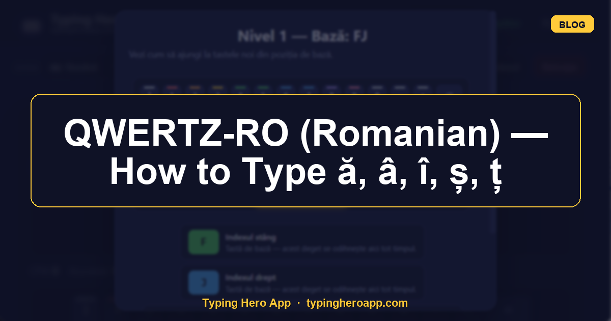 QWERTZ-RO (Romanian) — How to Type ă, â, î, ș, ț