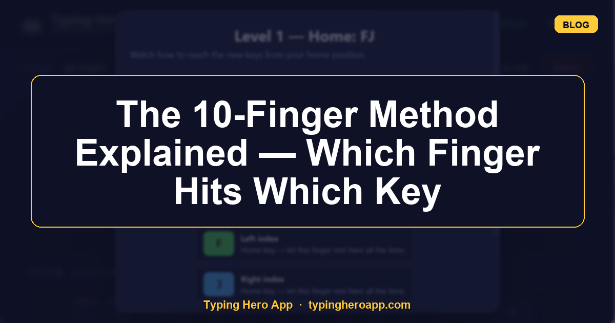 The 10-Finger Method Explained — Which Finger Hits Which Key