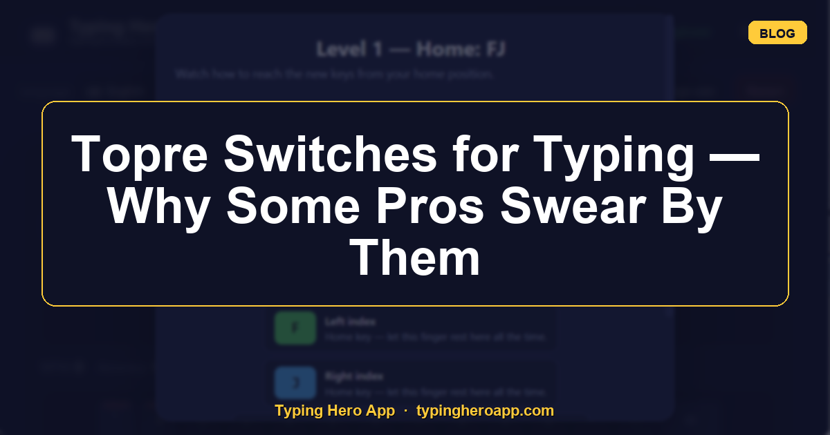 Topre Switches for Typing — Why Some Pros Swear By Them