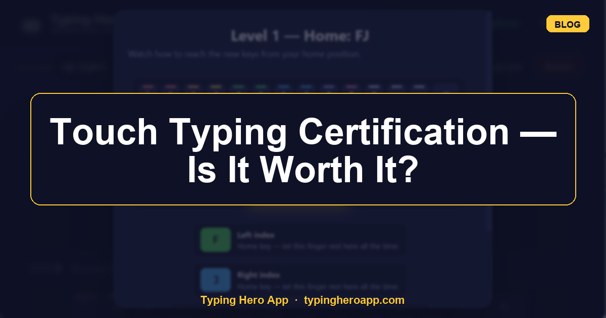 Touch Typing Certification — Is It Worth It?