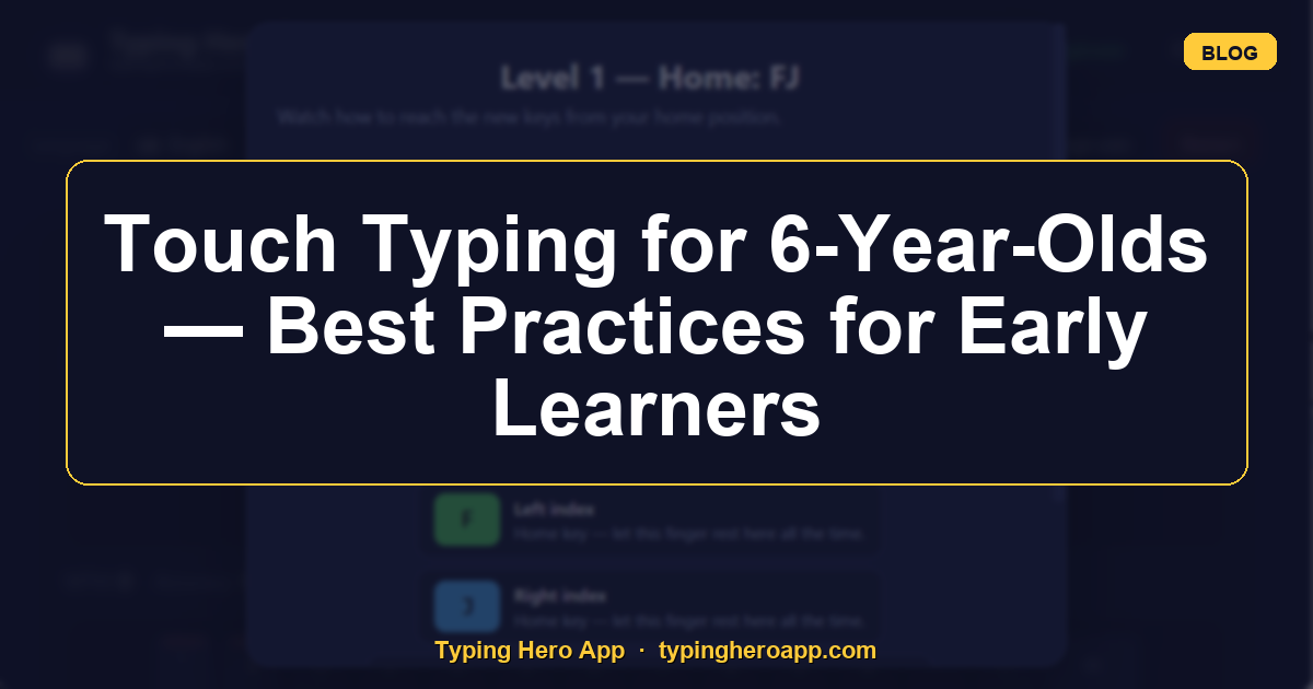 Touch Typing for 6-Year-Olds — Best Practices for Early Learners