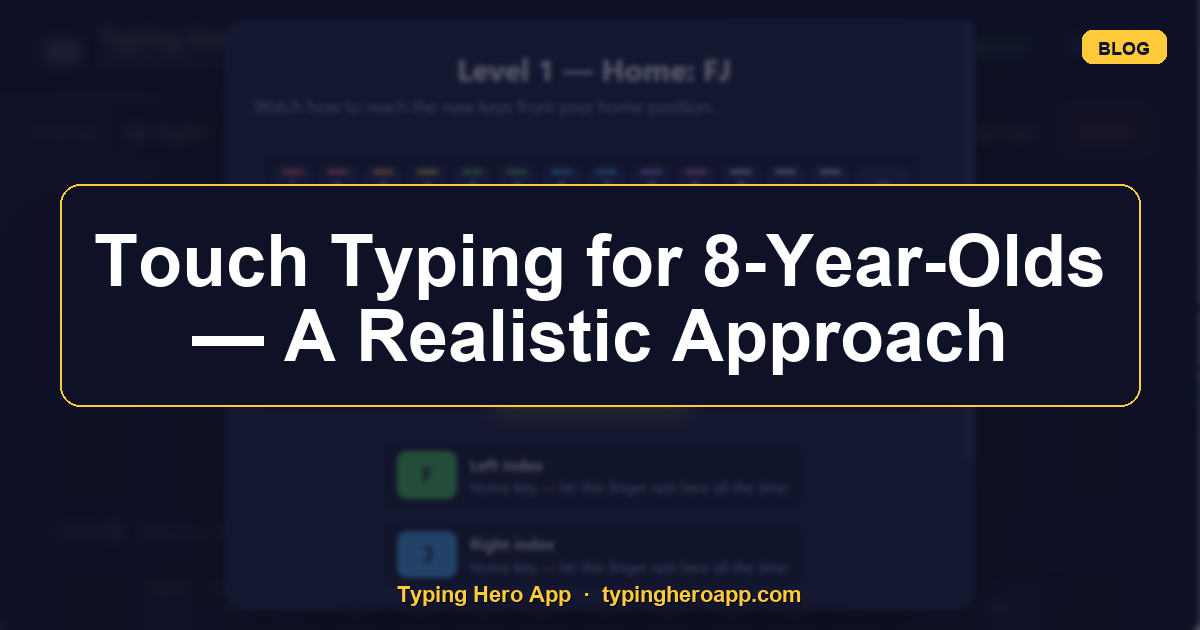 Touch Typing for 8-Year-Olds — A Realistic Approach