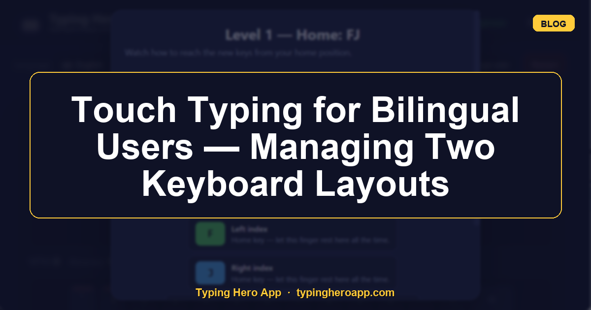 Touch Typing for Bilingual Users — Managing Two Keyboard Layouts