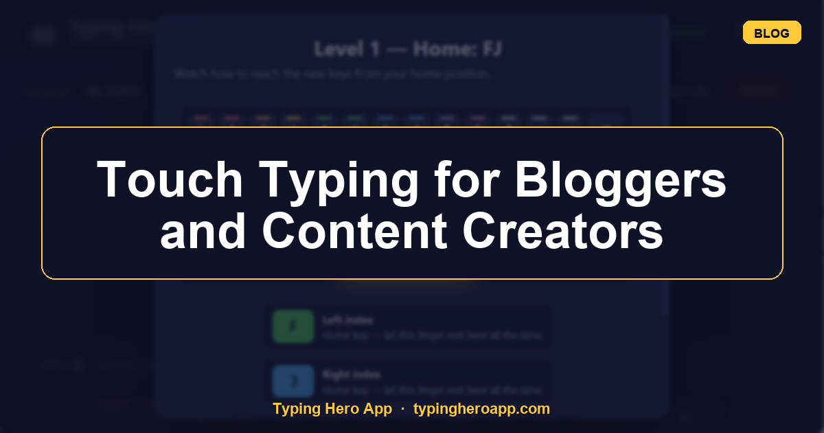 Touch Typing for Bloggers and Content Creators