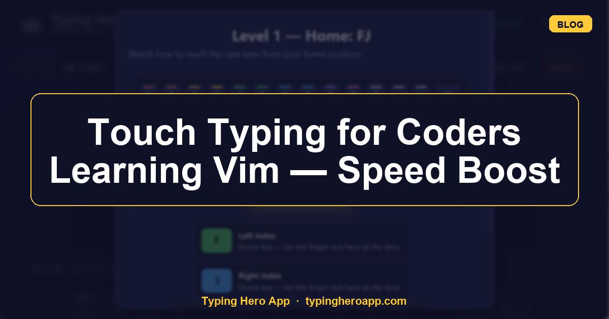 Touch Typing for Coders Learning Vim — Speed Boost