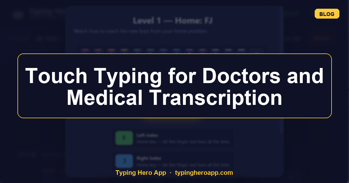 Touch Typing for Doctors and Medical Transcription